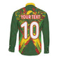 Custom Mali National Football Long Sleeve Button Shirt Grunge Les Aigles Sporty Style - African Pride