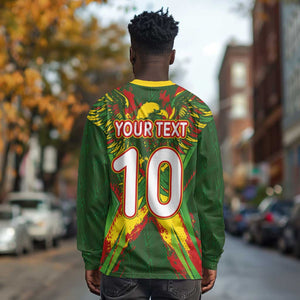 Custom Mali National Football Long Sleeve Shirt Grunge Les Aigles Sporty Style - African Pride