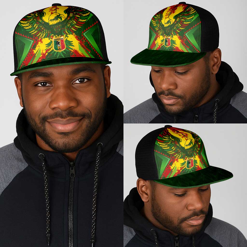 Mali National Football Mesh Trucker Cap Grunge Les Aigles Sporty Style - African Pride