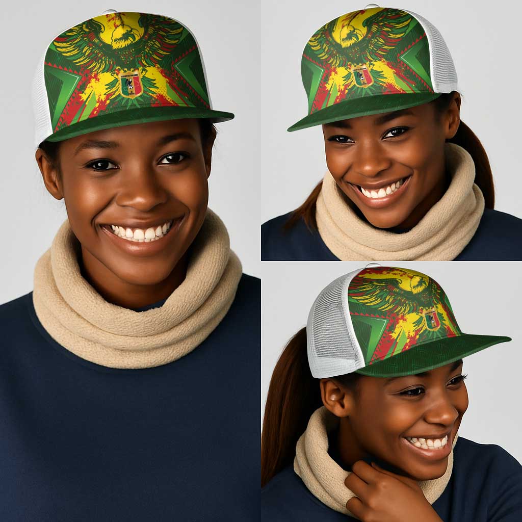 Mali National Football Mesh Trucker Cap Grunge Les Aigles Sporty Style - African Pride
