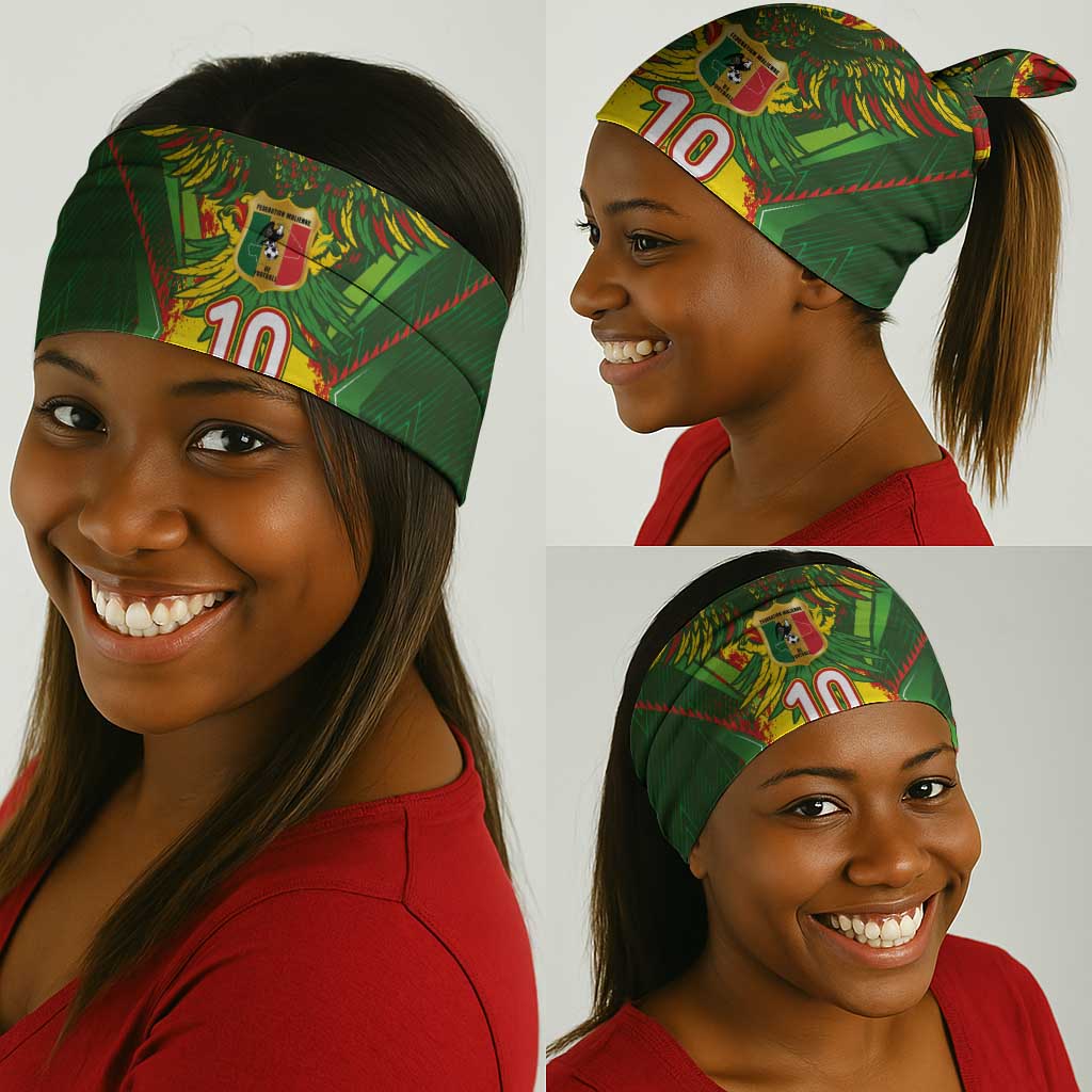 Custom Mali National Football Neck Gaiter Grunge Les Aigles Sporty Style - African Pride