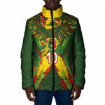 Custom Mali National Football Padded Jacket Grunge Les Aigles Sporty Style - African Pride