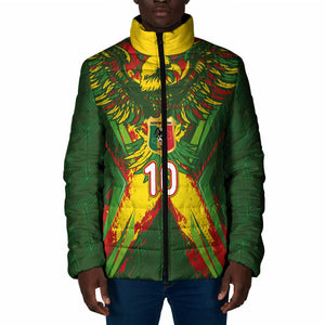 Custom Mali National Football Padded Jacket Grunge Les Aigles Sporty Style - African Pride