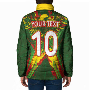 Custom Mali National Football Padded Jacket Grunge Les Aigles Sporty Style - African Pride