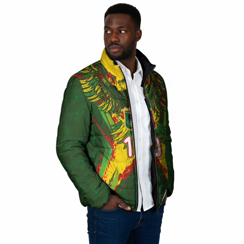 Custom Mali National Football Padded Jacket Grunge Les Aigles Sporty Style - African Pride