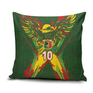 Custom Mali National Football Pillow Cover Grunge Les Aigles Sporty Style - African Pride