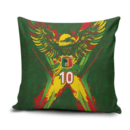 Custom Mali National Football Pillow Cover Grunge Les Aigles Sporty Style - African Pride