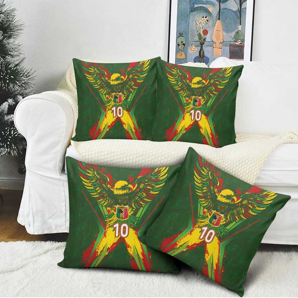 Custom Mali National Football Pillow Cover Grunge Les Aigles Sporty Style - African Pride