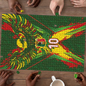 Custom Mali National Football Puzzle Grunge Les Aigles Sporty Style - African Pride