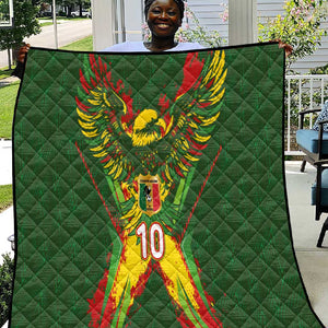 Custom Mali National Football Quilt Grunge Les Aigles Sporty Style - African Pride