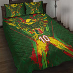 Custom Mali National Football Quilt Bed Set Grunge Les Aigles Sporty Style - African Pride
