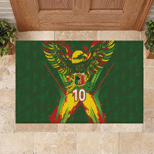 Custom Mali National Football Rubber Doormat Grunge Les Aigles Sporty Style - African Pride