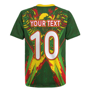 Custom Mali National Football Rugby Jersey Grunge Les Aigles Sporty Style - African Pride