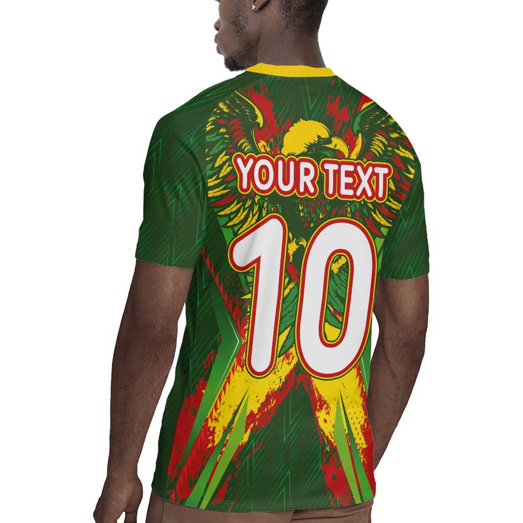 Custom Mali National Football Rugby Jersey Grunge Les Aigles Sporty Style - African Pride