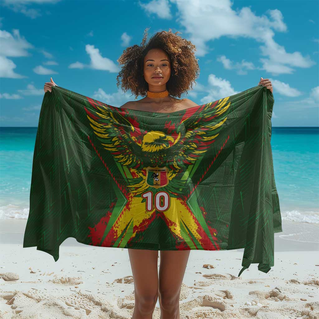 Custom Mali National Football Sarong Grunge Les Aigles Sporty Style - African Pride