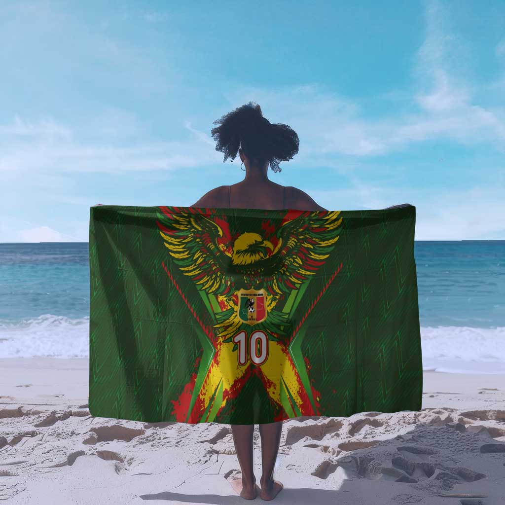 Custom Mali National Football Sarong Grunge Les Aigles Sporty Style - African Pride