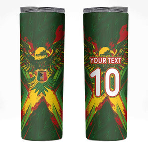 Custom Mali National Football Skinny Tumbler Grunge Les Aigles Sporty Style - African Pride