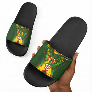 Custom Mali National Football Slide Sandals Grunge Les Aigles Sporty Style - African Pride