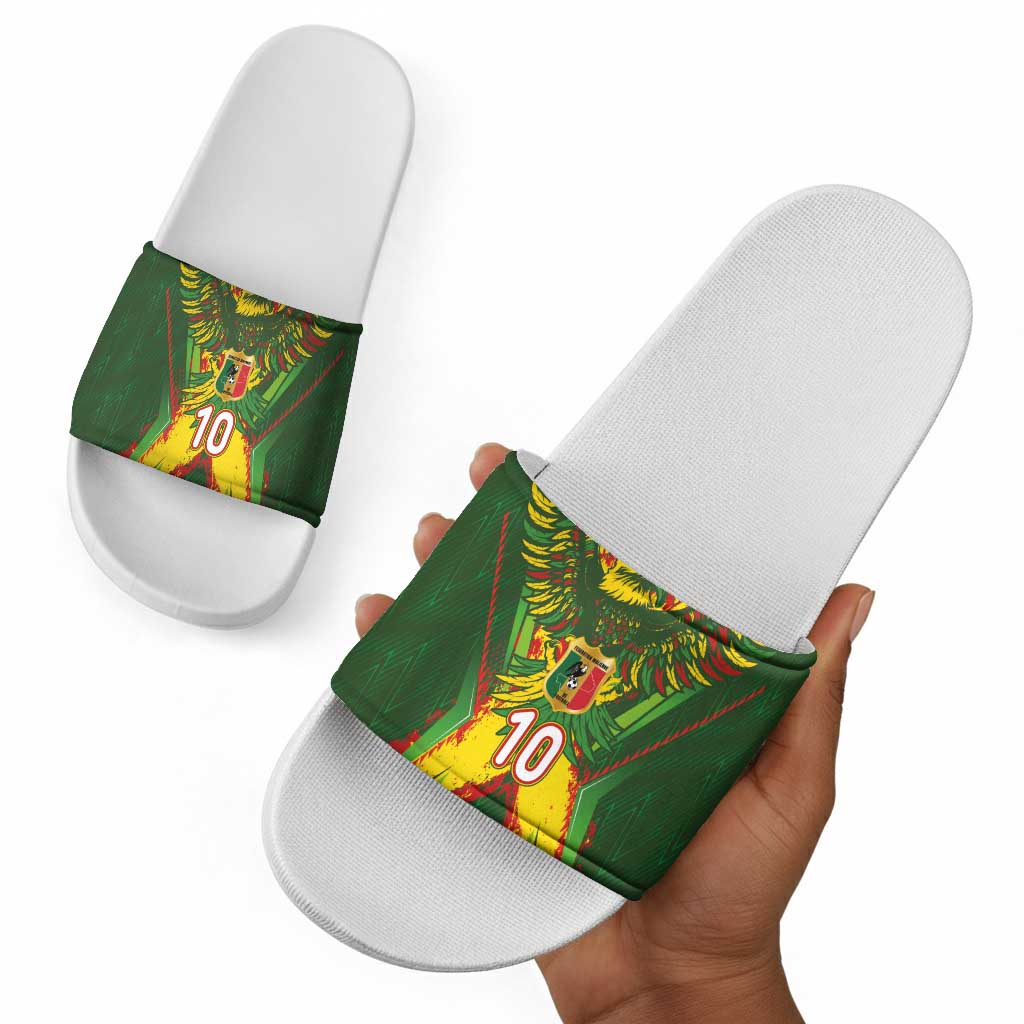 Custom Mali National Football Slide Sandals Grunge Les Aigles Sporty Style - African Pride