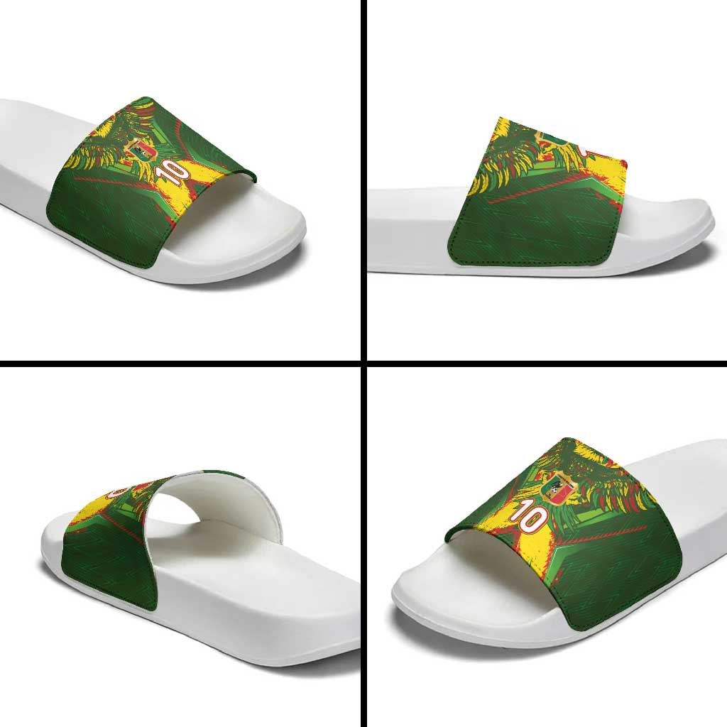Custom Mali National Football Slide Sandals Grunge Les Aigles Sporty Style - African Pride