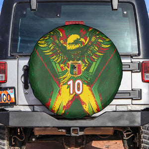 Custom Mali National Football Spare Tire Cover Grunge Les Aigles Sporty Style - African Pride