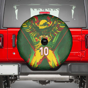 Custom Mali National Football Spare Tire Cover Grunge Les Aigles Sporty Style - African Pride