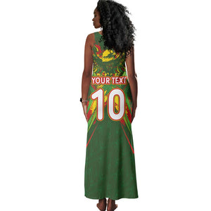Custom Mali National Football Tank Maxi Dress Grunge Les Aigles Sporty Style - African Pride