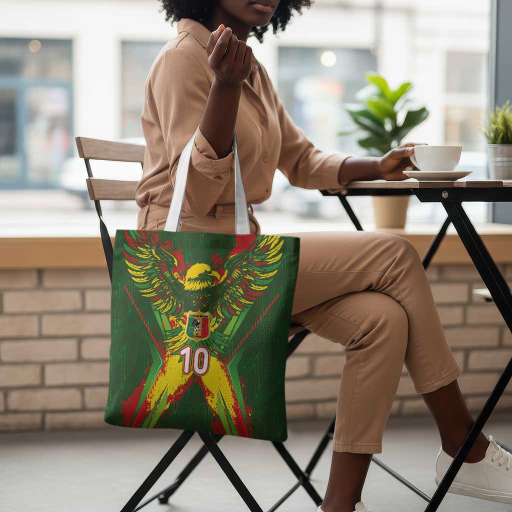 Custom Mali National Football Tote Bag Grunge Les Aigles Sporty Style - African Pride