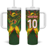 Custom Mali National Football Tumbler With Handle Grunge Les Aigles Sporty Style - African Pride