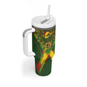 Custom Mali National Football Tumbler With Handle Grunge Les Aigles Sporty Style - African Pride