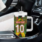 Custom Mali National Football Tumbler With Handle Grunge Les Aigles Sporty Style - African Pride