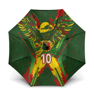 Custom Mali National Football Umbrella Grunge Les Aigles Sporty Style - African Pride