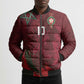 Custom Morocco National Football Bomber Puffer Jacket The Atlas Lions Grunge with National Flag - African Pride