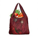 Morocco National Football Grocery Bag The Atlas Lions Grunge with National Flag - African Pride