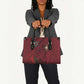 Morocco National Football Leather Bag The Atlas Lions Grunge with National Flag - African Pride