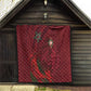 Morocco National Football Quilt The Atlas Lions Grunge with National Flag - African Pride