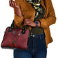 Morocco National Football Shoulder Handbag The Atlas Lions Grunge with National Flag - African Pride