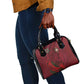 Morocco National Football Shoulder Handbag The Atlas Lions Grunge with National Flag - African Pride
