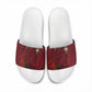 Morocco National Football Slide Sandals The Atlas Lions Grunge with National Flag - African Pride