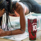 Custom Morocco National Football Tumbler With Handle The Atlas Lions Grunge with National Flag - African Pride
