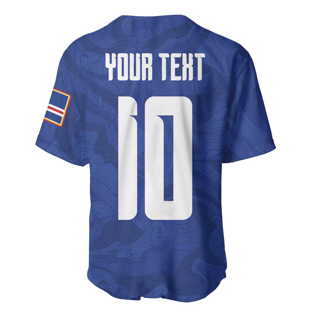 Custom Cape Verde National Football Baseball Jersey Glory Blue Sharks - African Pride