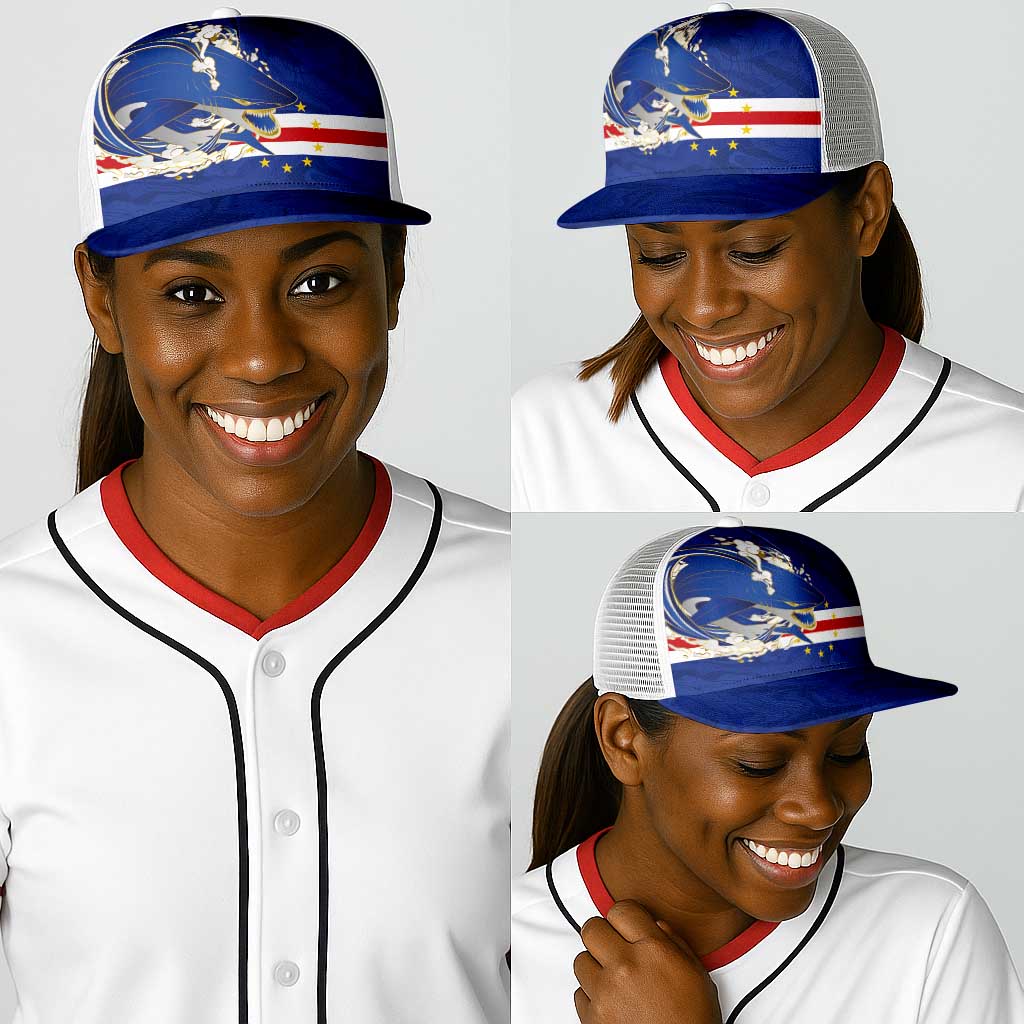 Cape Verde National Football Baseball Net Cap Glory Blue Sharks - African Pride