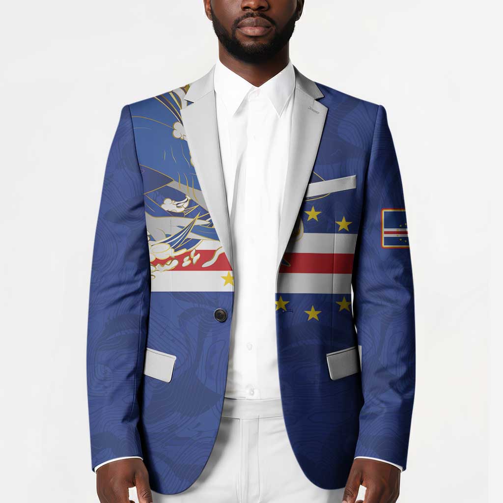 Custom Cape Verde National Football Blazer Glory Blue Sharks - African Pride