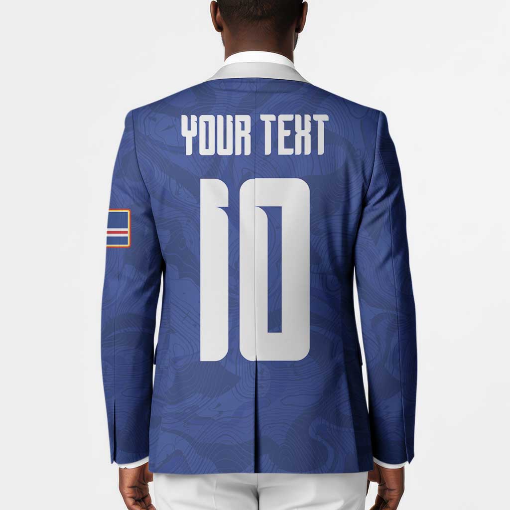 Custom Cape Verde National Football Blazer Glory Blue Sharks - African Pride