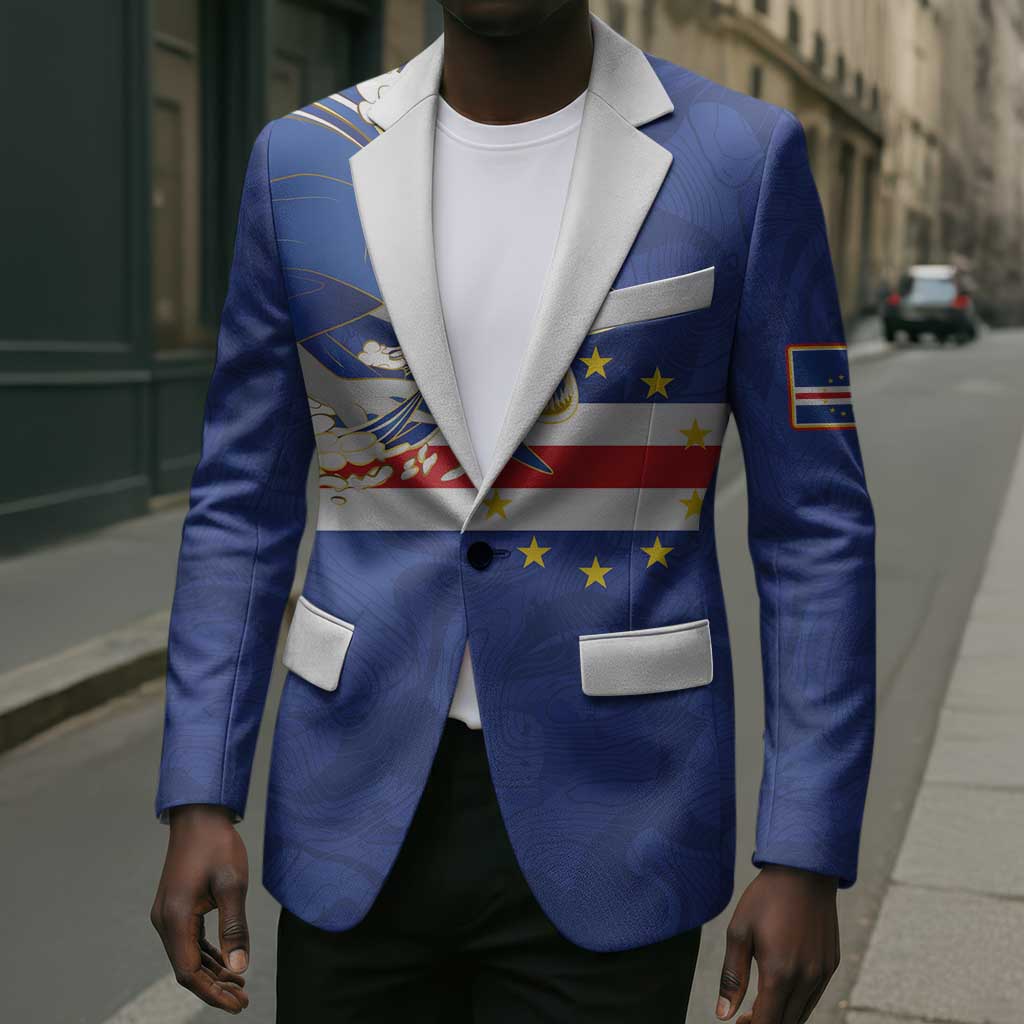 Custom Cape Verde National Football Blazer Glory Blue Sharks - African Pride