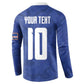 Custom Cape Verde National Football Button Sweatshirt Glory Blue Sharks