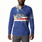 Custom Cape Verde National Football Button Sweatshirt Glory Blue Sharks
