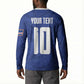 Custom Cape Verde National Football Button Sweatshirt Glory Blue Sharks