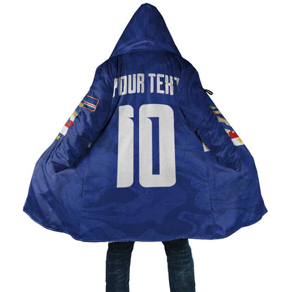 Custom Cape Verde National Football Cloak Glory Blue Sharks - African Pride