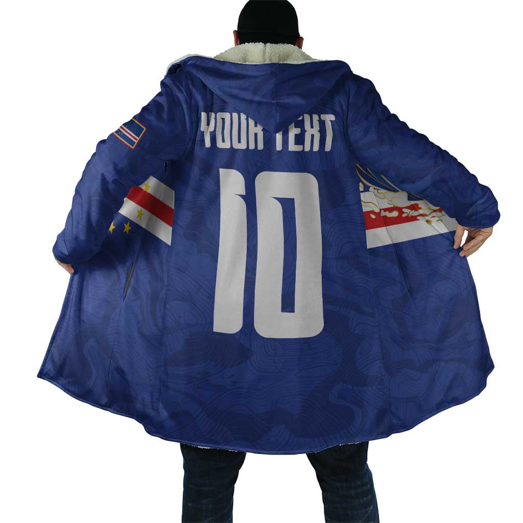 Custom Cape Verde National Football Cloak Glory Blue Sharks - African Pride